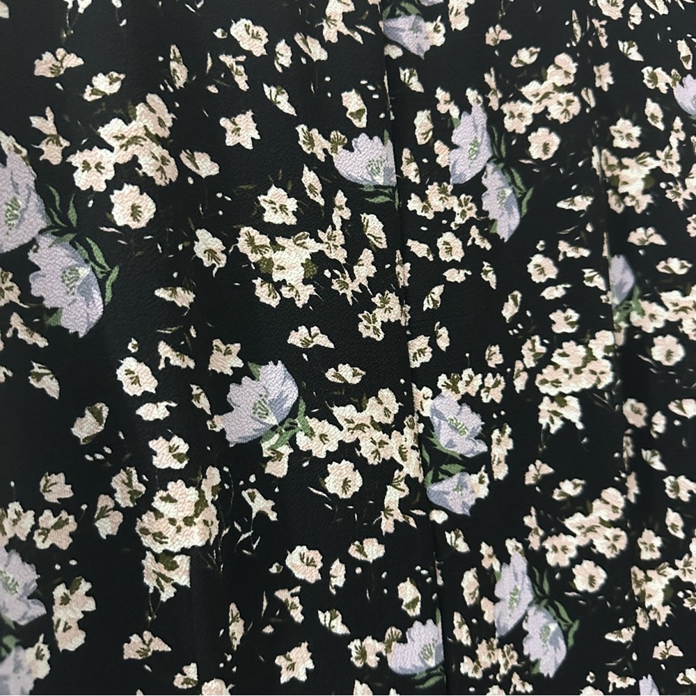 Wayf‎ Black Floral Long Sleeve Dress Size Large New - Picture 6 of 8